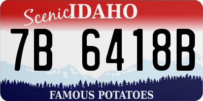 ID license plate 7B6418B