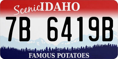 ID license plate 7B6419B