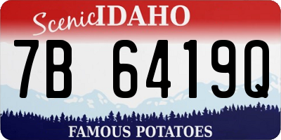 ID license plate 7B6419Q