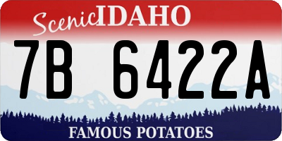 ID license plate 7B6422A