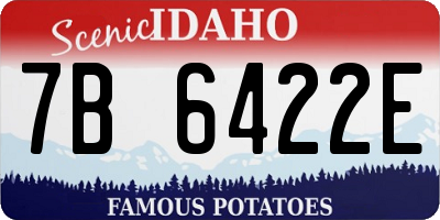 ID license plate 7B6422E