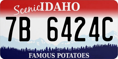 ID license plate 7B6424C