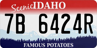 ID license plate 7B6424R