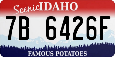 ID license plate 7B6426F