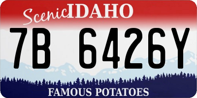 ID license plate 7B6426Y