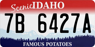 ID license plate 7B6427A