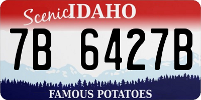 ID license plate 7B6427B