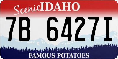 ID license plate 7B6427I