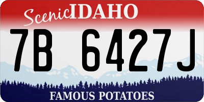ID license plate 7B6427J
