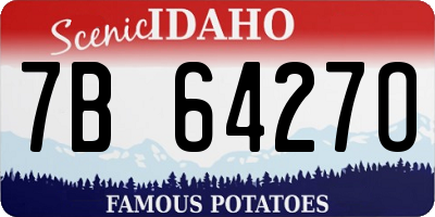 ID license plate 7B6427O