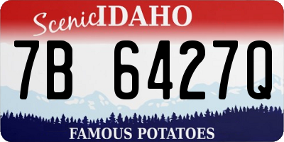ID license plate 7B6427Q