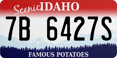 ID license plate 7B6427S