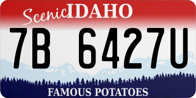 ID license plate 7B6427U