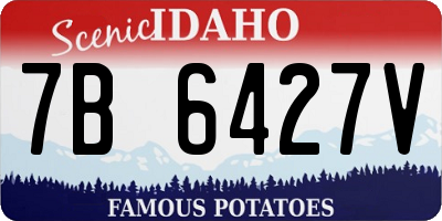 ID license plate 7B6427V