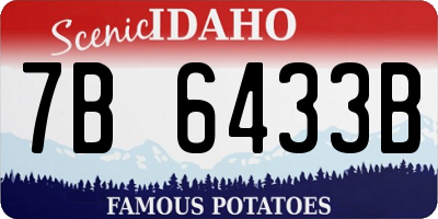 ID license plate 7B6433B