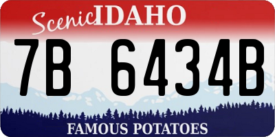 ID license plate 7B6434B