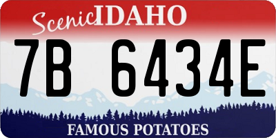 ID license plate 7B6434E