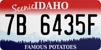 ID license plate 7B6435F
