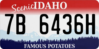 ID license plate 7B6436H