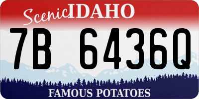 ID license plate 7B6436Q