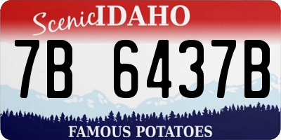 ID license plate 7B6437B