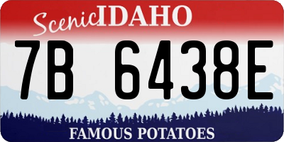 ID license plate 7B6438E
