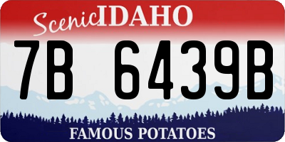 ID license plate 7B6439B