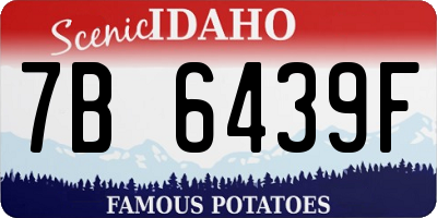 ID license plate 7B6439F