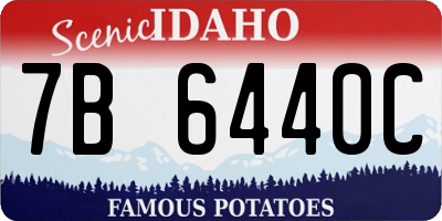 ID license plate 7B6440C