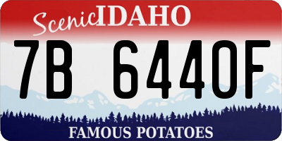 ID license plate 7B6440F