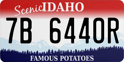 ID license plate 7B6440R
