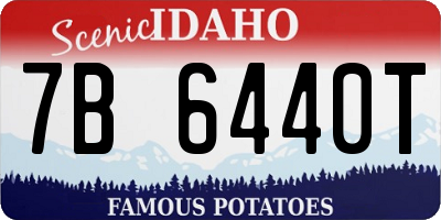 ID license plate 7B6440T