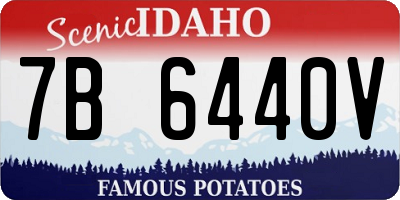 ID license plate 7B6440V