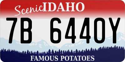 ID license plate 7B6440Y