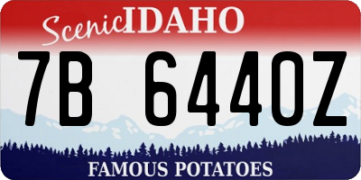 ID license plate 7B6440Z
