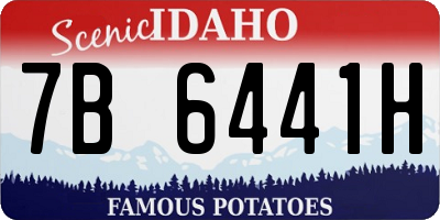 ID license plate 7B6441H