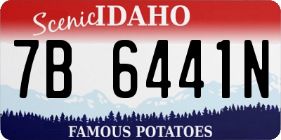 ID license plate 7B6441N