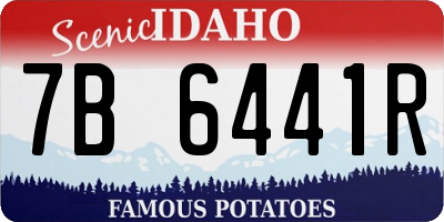 ID license plate 7B6441R