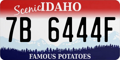 ID license plate 7B6444F
