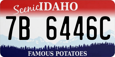 ID license plate 7B6446C
