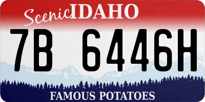 ID license plate 7B6446H
