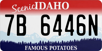 ID license plate 7B6446N