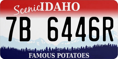 ID license plate 7B6446R