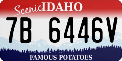 ID license plate 7B6446V
