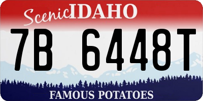 ID license plate 7B6448T