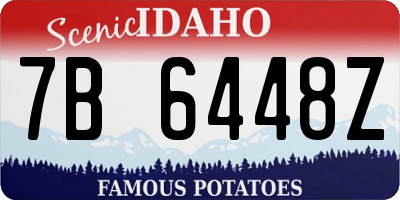 ID license plate 7B6448Z
