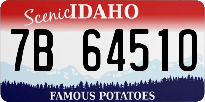ID license plate 7B6451O