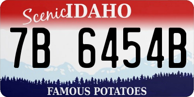 ID license plate 7B6454B