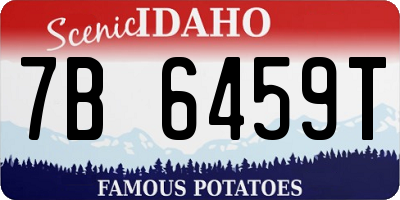 ID license plate 7B6459T