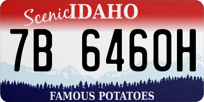 ID license plate 7B6460H